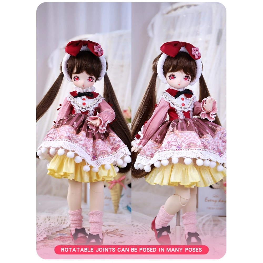 Anime Style 16 Inch Ball Jointed Doll Full Set Includes Clothes Shoes Kawaii Dolls for Girls MSD