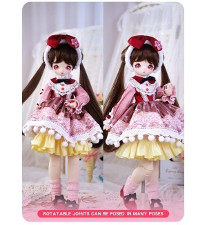 Anime Style 16 Inch Ball Jointed Doll Full Set Includes Clothes Shoes Kawaii Dolls for Girls MSD