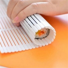DIY Silicone Sushi Roller Mats Washable Reusable Sushi Roll Mold Mat DIY Food Rolling Rice Rolling Maker Cake Roll Pad