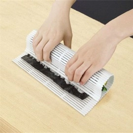 DIY Silicone Sushi Roller Mats Washable Reusable Sushi Roll Mold Mat DIY Food Rolling Rice Rolling Maker Cake Roll Pad