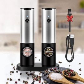 Rechargeable Electric Salt And Pepper Grinder Set ..
