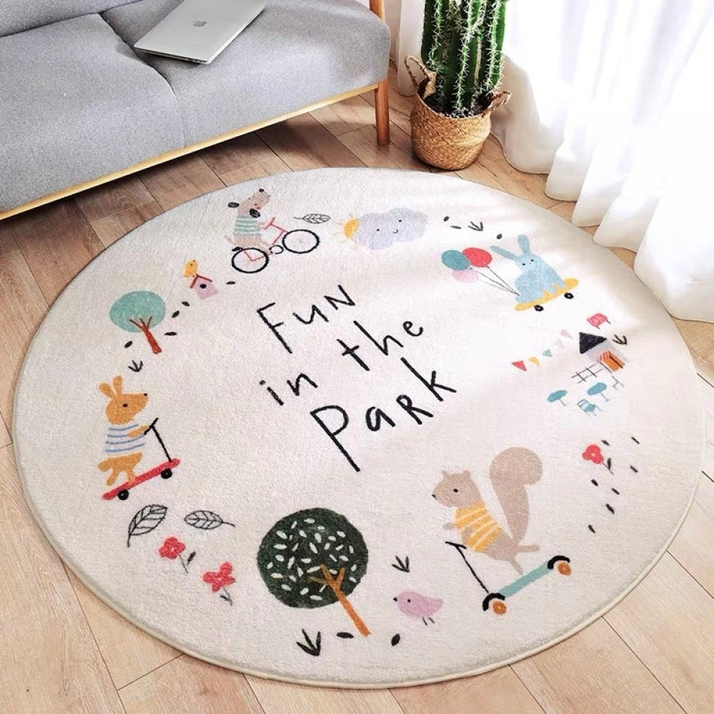 Simple Living Room Bedroom Carpet Bedside Imitation Cashmere Carpert Blanket Children's Room Anti Falling Game Crawling