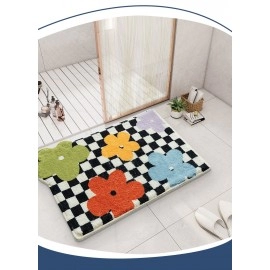 Checkerboard Carpet Non Slip Mat Water Absorbing M..
