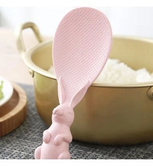 Little Rabbit Rice Spoon Can Stand Three-dimensional Household Rice Spoon Kitchen Rice Spoon Kitchen Gadgets Cute Kitchen