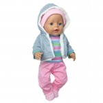 Warm Suit+Socks Doll Clothes Fit For 17inch 43cm Baby New Born Doll Clothes