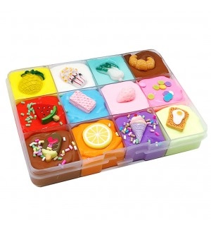 DIY Fluffy Slime Fruit Dish Slime Mud Nontoxic Sensory Great Gift Kids Adult Stress Reliever Toys