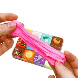 DIY Fluffy Slime Fruit Dish Slime Mud Nontoxic Sensory Great Gift Kids Adult Stress Reliever Toys