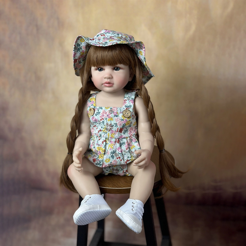 55cm cute original reborn Lifelike Blonde girls doll already ready 3d painted kit with cloth toys kids best bristhday gift