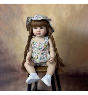 55cm cute original reborn Lifelike Blonde girls doll already ready 3d painted kit with cloth toys kids best bristhday gift